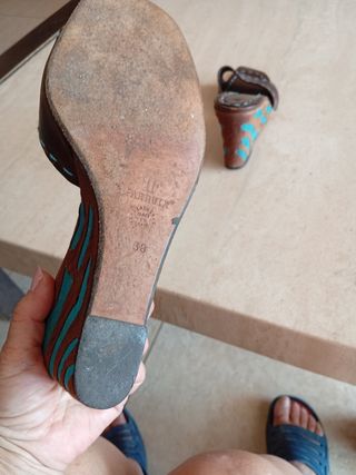 Sandalias cuña Farrutx marrón