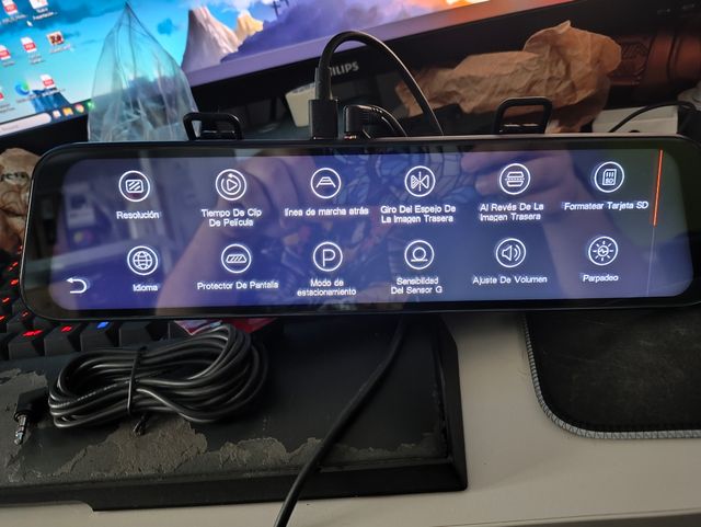 Dashcam Wolfbox G840S Espejo retrovisor