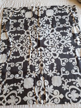 Funda Almohada algodón blanco-negro