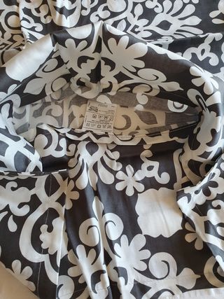 Funda Almohada algodón blanco-negro