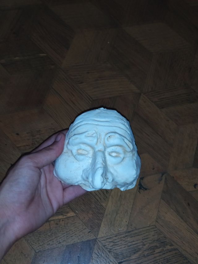 Maschera in gesso - Scultura viso pulcinella