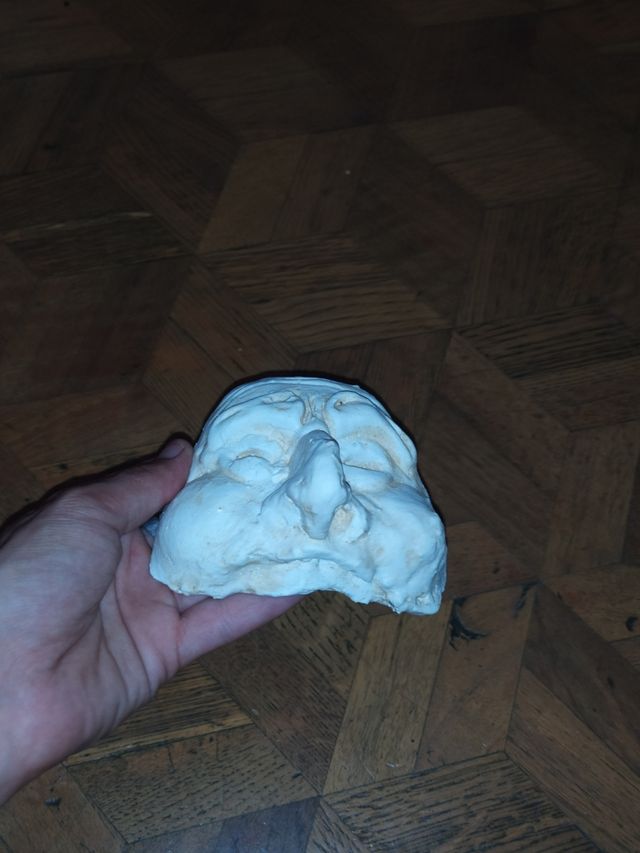 Maschera in gesso - Scultura viso pulcinella