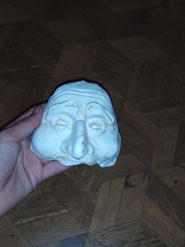 Maschera in gesso - Scultura viso pulcinella