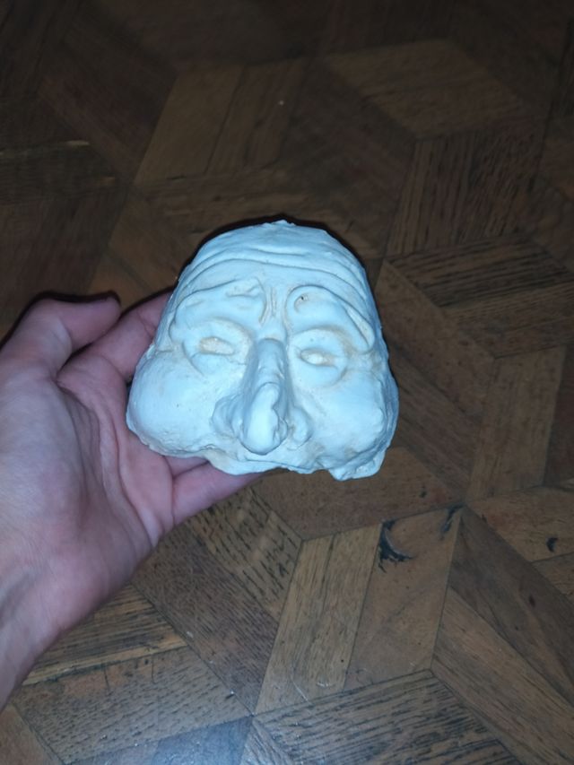Maschera in gesso - Scultura viso pulcinella