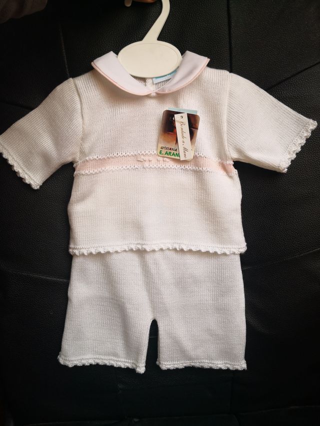 CONJUNTO m/c NUEVO NIÑA PERLÉ T 6M Y DOS BODYS