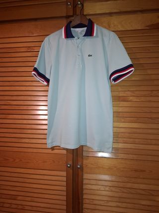 Polo Lacoste celeste XL pero talla como L