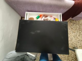 Mesa centro elevable blanco-negro