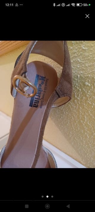 Sandalias Mandarina Plata número 39