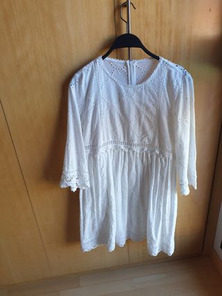 Vestido blanco corto encaje