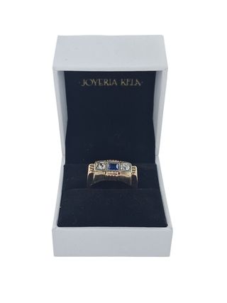 Anillo vintage oro 18k brillantes.