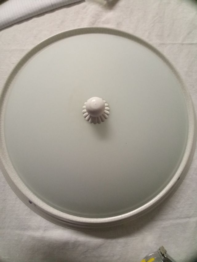 Plafoniera ceramica fiori | Vetro satinato