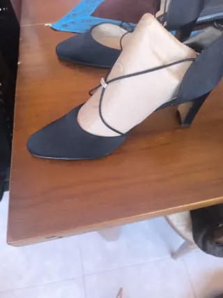 6 Zapatos tacón mujer nº 39 de píel tacon de 11