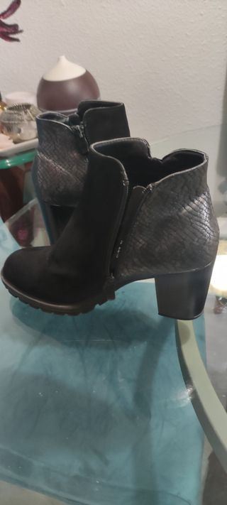 Botines negros mujer tacón