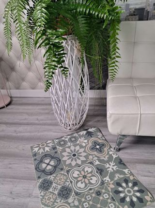 Alfombra vinilo pvc verde