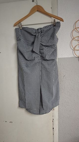Vestido Mango blanco y negro