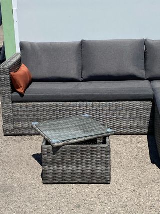 Conjunto de jardín chaise longue gris NUEVO