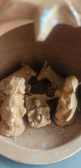 Presepe terracotta | vaso con presepe all'interno.