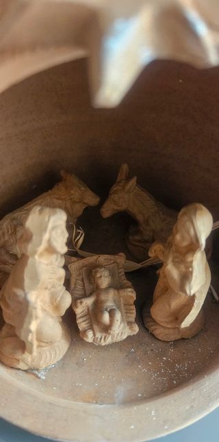 Presepe terracotta | vaso con presepe all'interno.