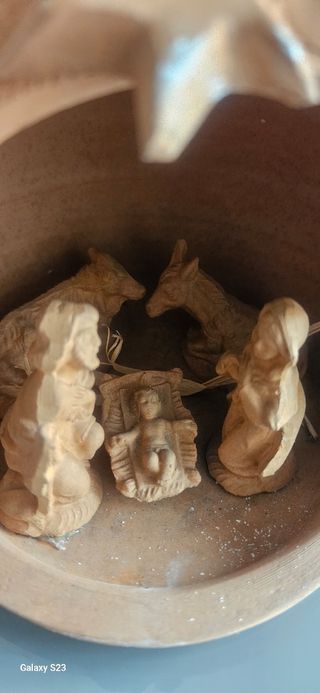Presepe terracotta | vaso con presepe all'interno.