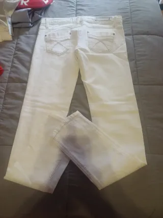 Vaqueros blancos mujer talla 40