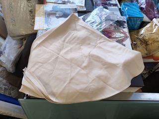 Mantel lino beige redondo