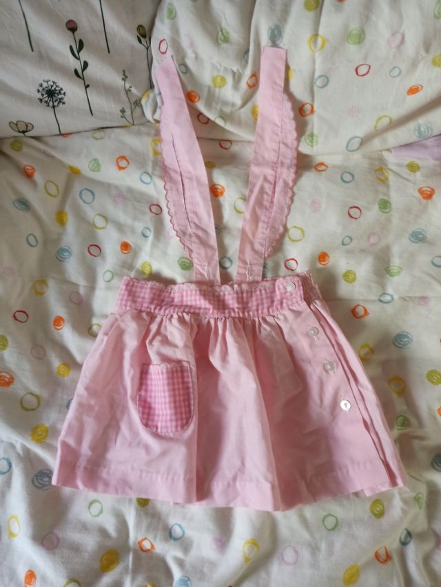 Gonna bambina 3 anni - Gonna rosa con bretelle