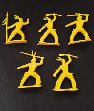 Lote 5 figuras de Irokois de la marca M. Sotorres.