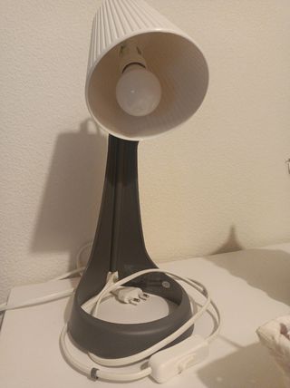 Lámpara mesita noche - Gris y Blanca