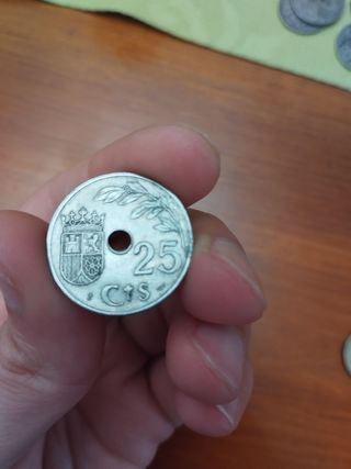 Moneda 25 céntimos España 1937