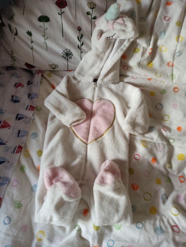 Pigiami Mono Unicorno Neonato 9M