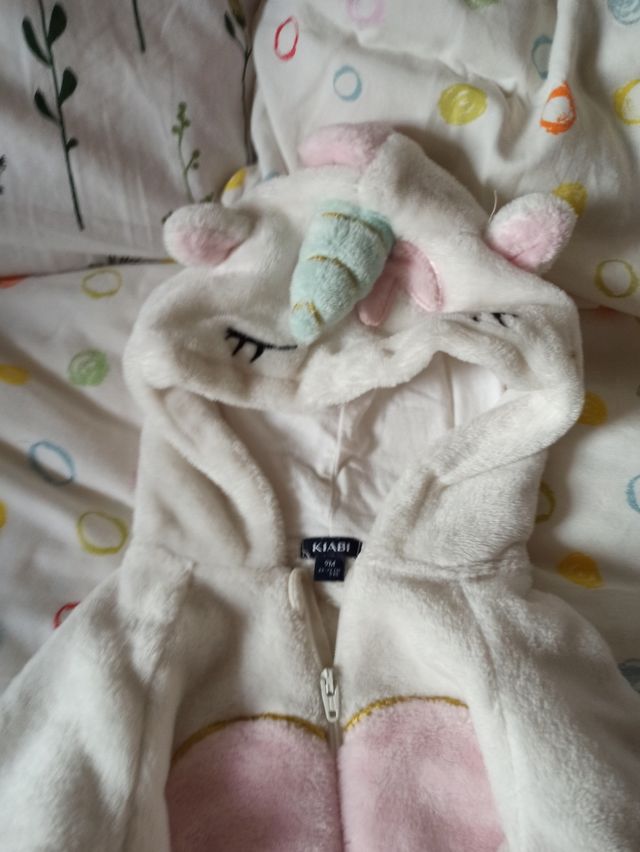 Pigiami Mono Unicorno Neonato 9M
