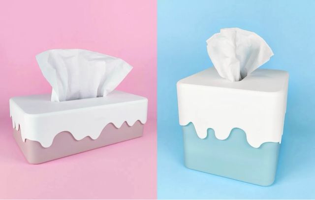 Caja pañuelos diseño drip