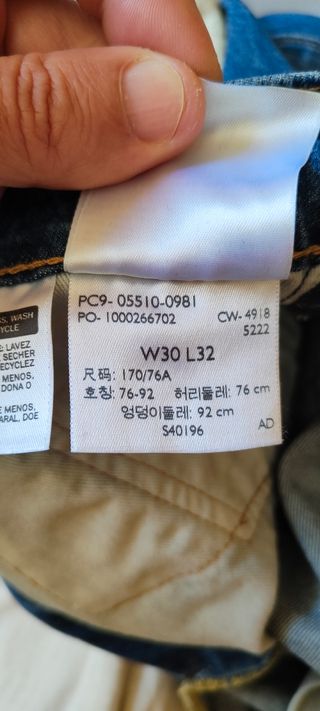 Levi's 510 Skinny® Jeans - T302 (30x32) nuevos a e