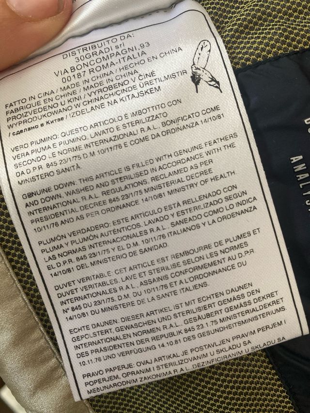 Chaquetón plumas 800 cuins dorado mujer talla 38