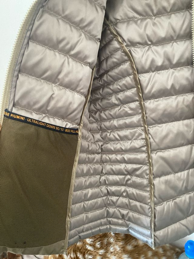 Chaquetón plumas 800 cuins dorado mujer talla 38