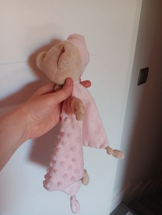 Manta peluche bebé rosa