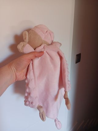 Manta peluche bebé rosa