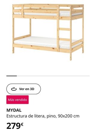 Litera Ikea madera infantil
