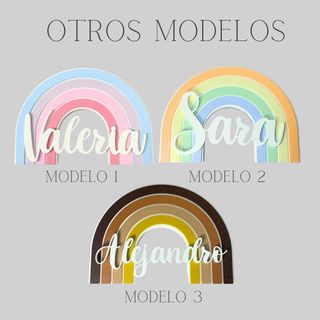 Arcoíris decorativo con nombre personalizado 