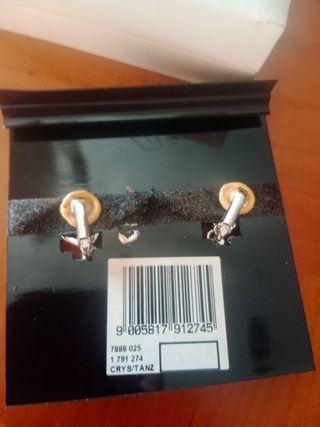 Pendientes Swarovski corazón - Púrpura