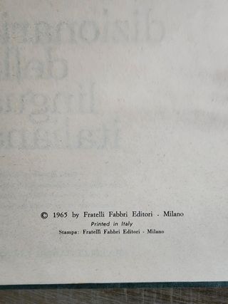 Dizionario della lingua italiana vintage