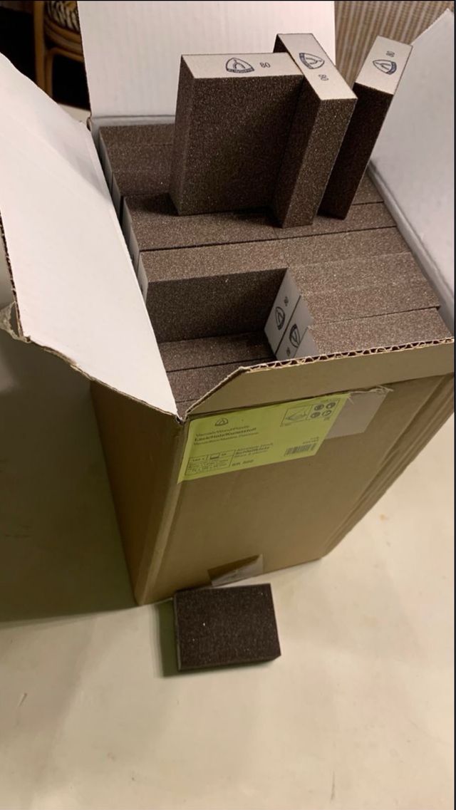 KLINGSPOR. Caja/ 100 Tacos lija 4 caras gruesas