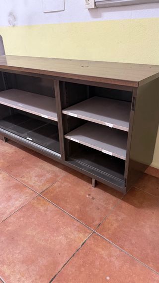 Mueble archivador metálico madera