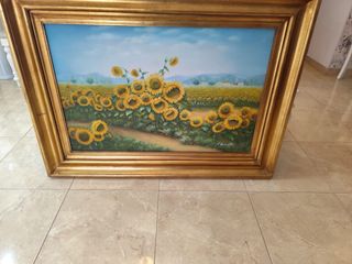 Cuadro girasoles - Óleo sobre lienzo