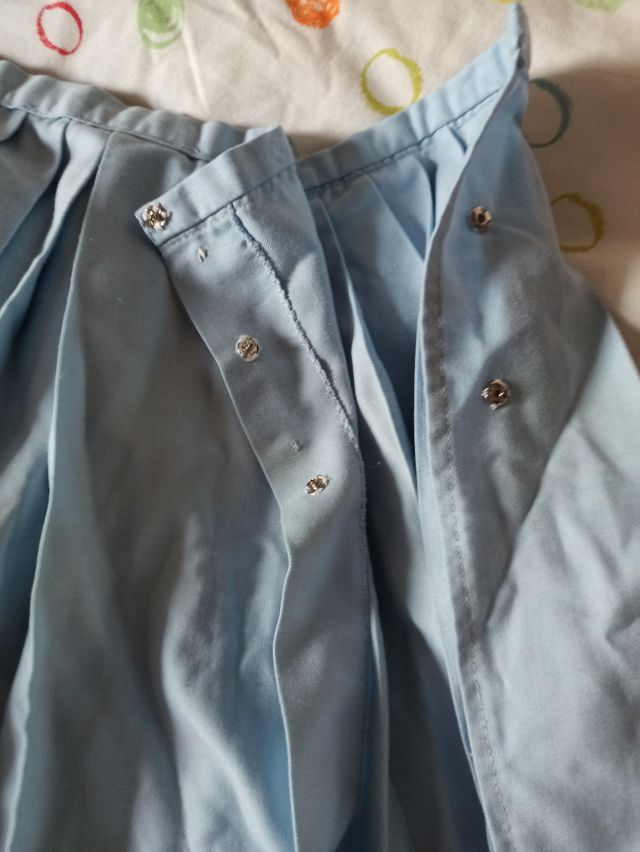 Gonna plissettata blu per bambina