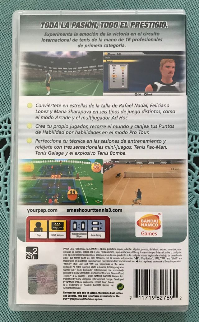 Vídeo game Smash Court Tennis 3 para PSP