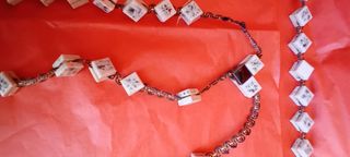 ANTIGUO ROSARIO CATÓLICO PORCELANA