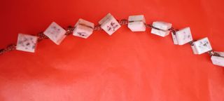 ANTIGUO ROSARIO CATÓLICO PORCELANA