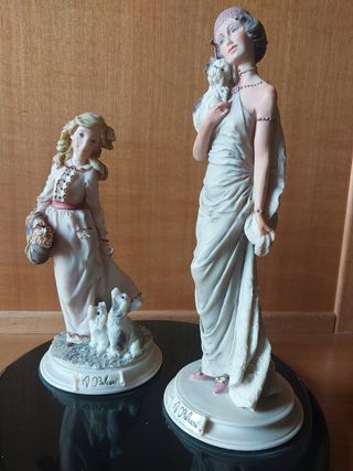 2 Statue Capodimonte Balcari 28cm