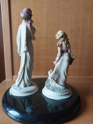 2 Statue Capodimonte Balcari 28cm